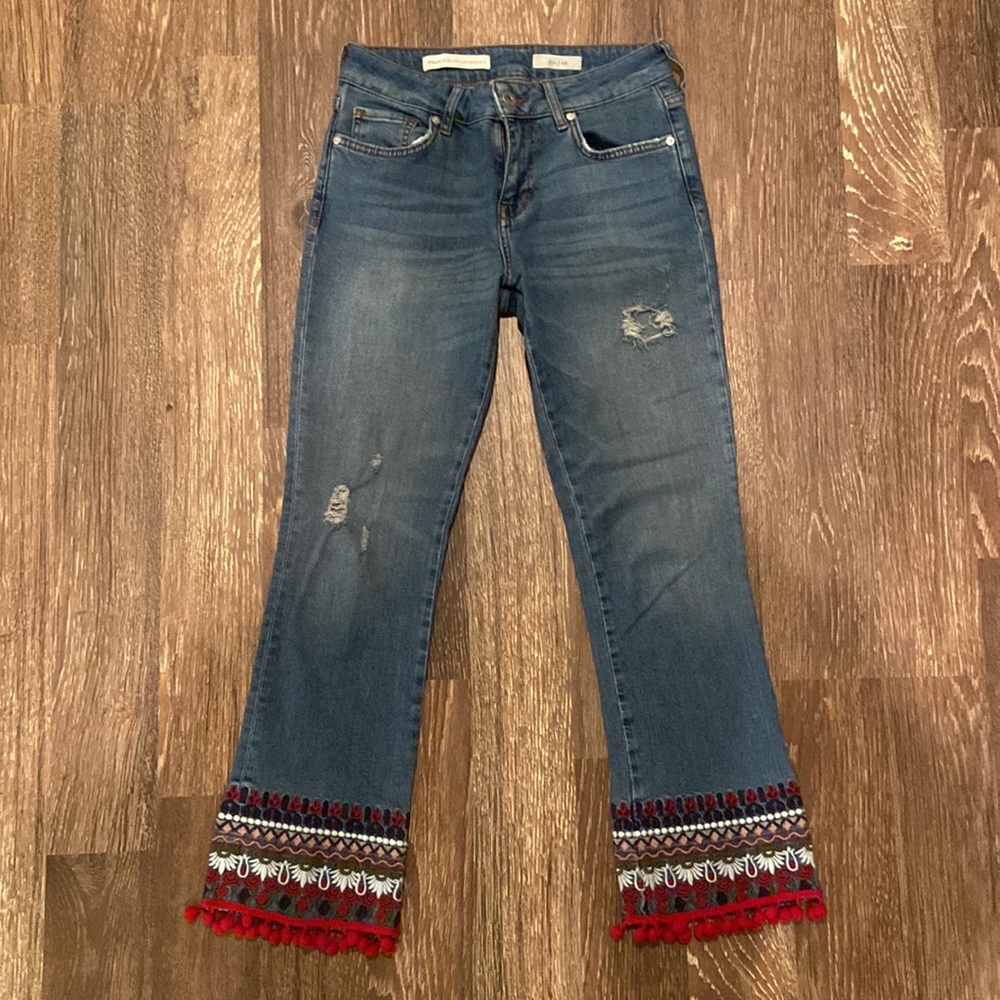 •ANTHROPOLOGIE• pilcro and the letterpress embellished denim - Picture 8 of 8
